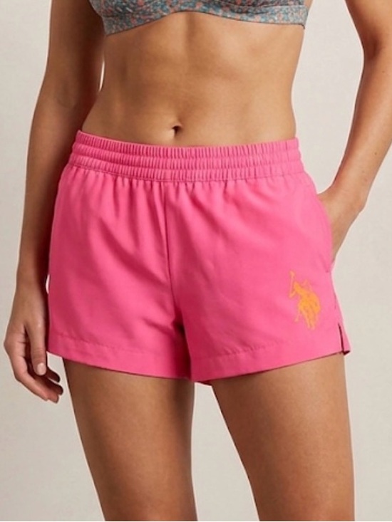 U.S. Polo Assn. Pants - U.S. Polo Assn. Pink Athletic Swim Shorts